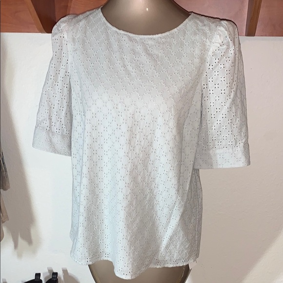 Wrap London Elegant Grey Eyelet Women's Top Designed in London w/ tags size 8 - Picture 1 of 10